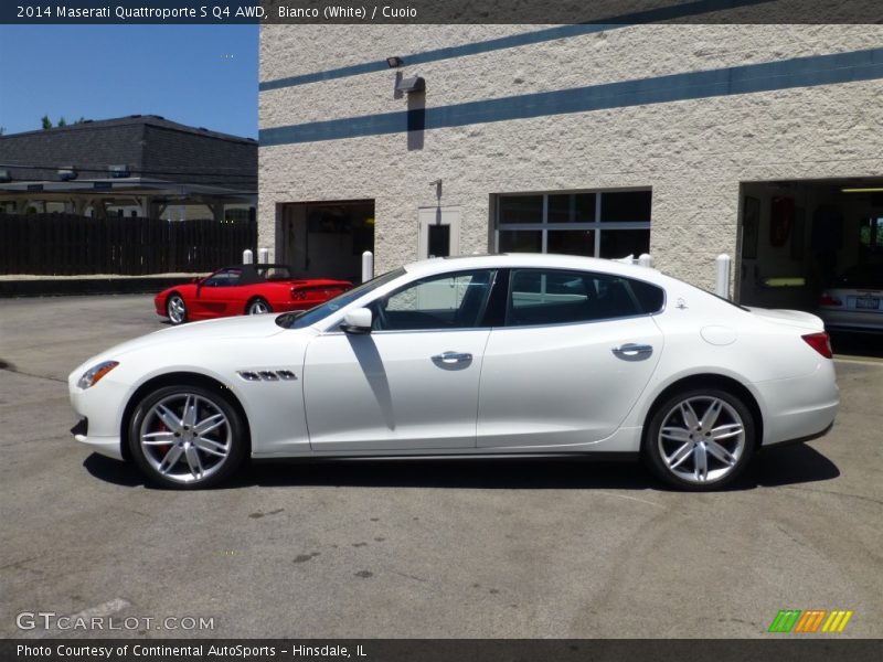 Bianco (White) / Cuoio 2014 Maserati Quattroporte S Q4 AWD