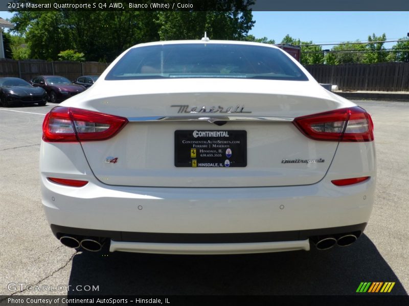 Bianco (White) / Cuoio 2014 Maserati Quattroporte S Q4 AWD