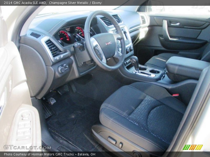Champagne Silver Metallic / Ebony 2014 GMC Acadia SLE AWD