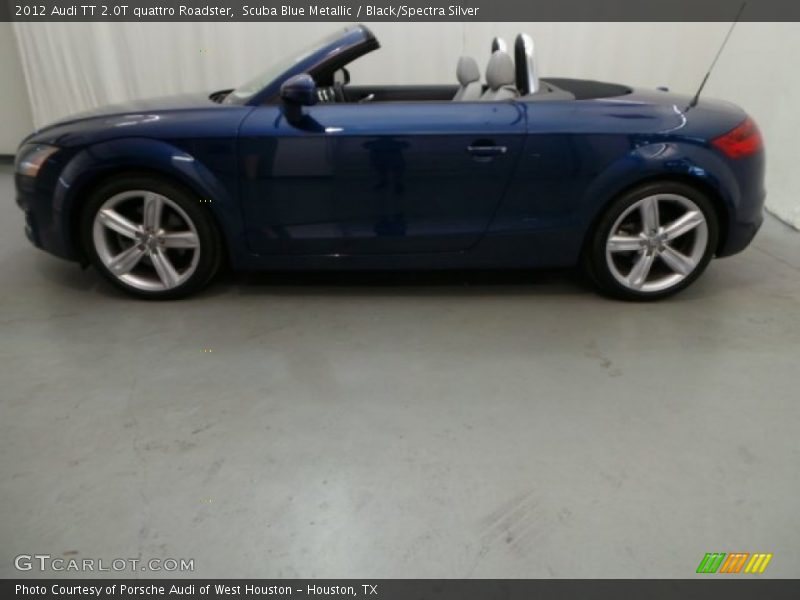 Scuba Blue Metallic / Black/Spectra Silver 2012 Audi TT 2.0T quattro Roadster
