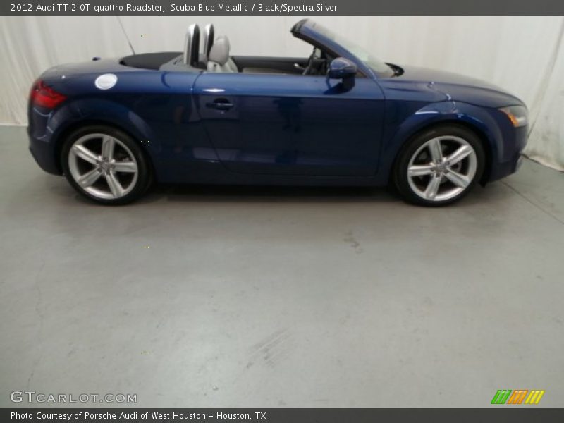 Scuba Blue Metallic / Black/Spectra Silver 2012 Audi TT 2.0T quattro Roadster