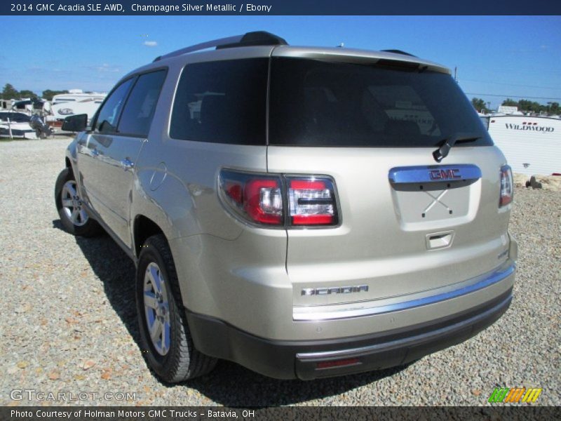 Champagne Silver Metallic / Ebony 2014 GMC Acadia SLE AWD