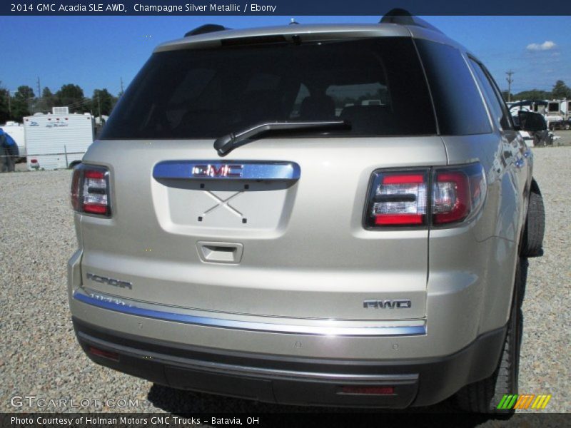 Champagne Silver Metallic / Ebony 2014 GMC Acadia SLE AWD