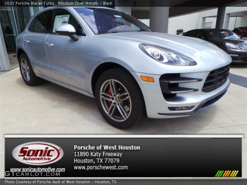 Rhodium Silver Metallic / Black 2015 Porsche Macan Turbo