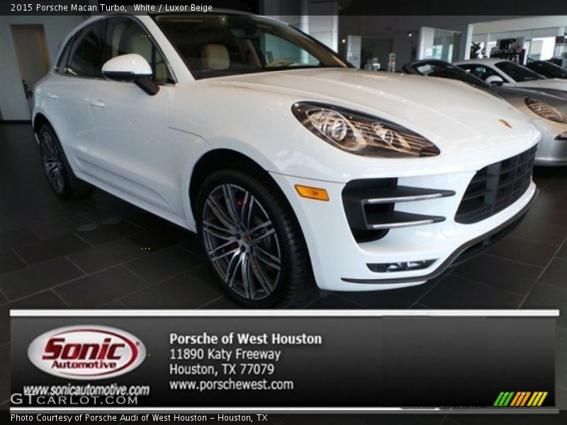 White / Luxor Beige 2015 Porsche Macan Turbo