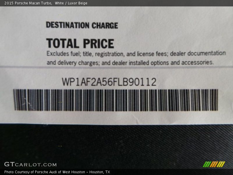 White / Luxor Beige 2015 Porsche Macan Turbo
