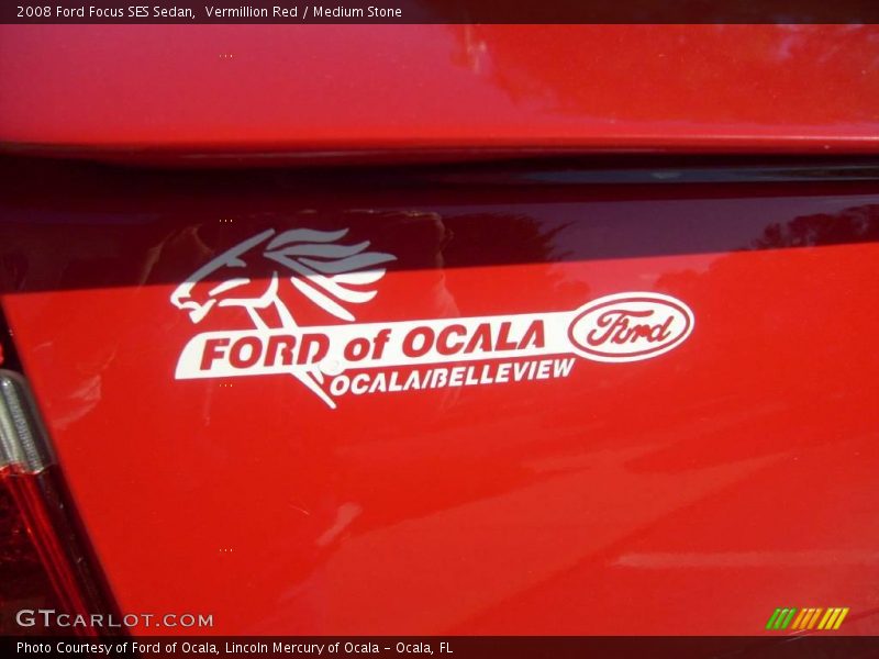 Vermillion Red / Medium Stone 2008 Ford Focus SES Sedan