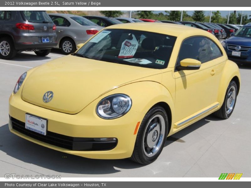 Saturn Yellow / Beige 2012 Volkswagen Beetle 2.5L