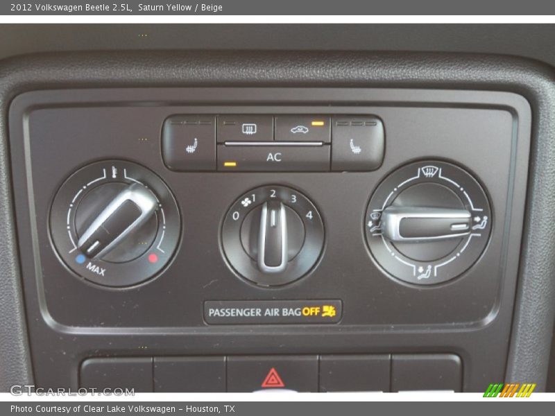 Saturn Yellow / Beige 2012 Volkswagen Beetle 2.5L