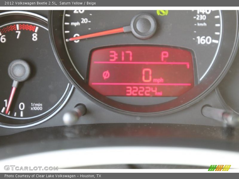 Saturn Yellow / Beige 2012 Volkswagen Beetle 2.5L