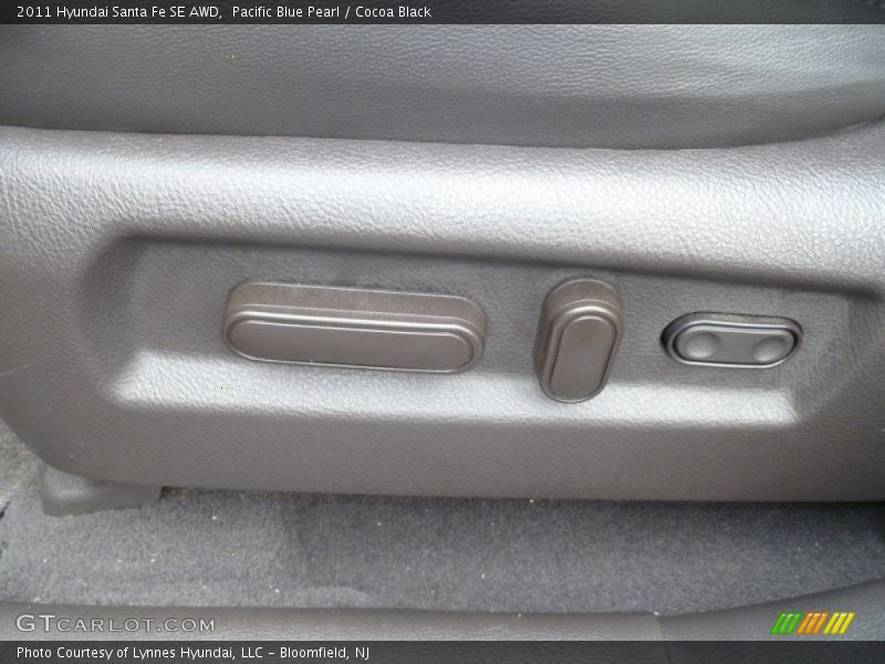 Pacific Blue Pearl / Cocoa Black 2011 Hyundai Santa Fe SE AWD
