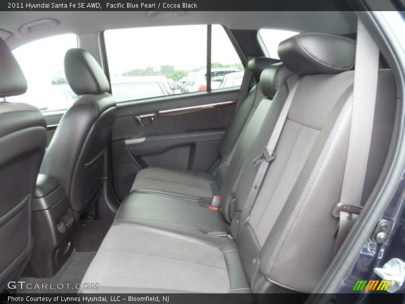 Pacific Blue Pearl / Cocoa Black 2011 Hyundai Santa Fe SE AWD