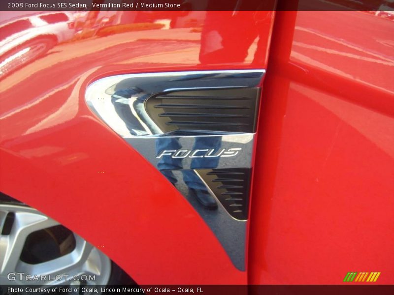 Vermillion Red / Medium Stone 2008 Ford Focus SES Sedan