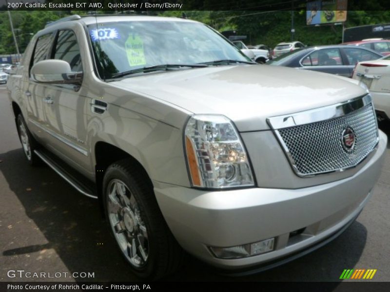 Quicksilver / Ebony/Ebony 2007 Cadillac Escalade EXT AWD