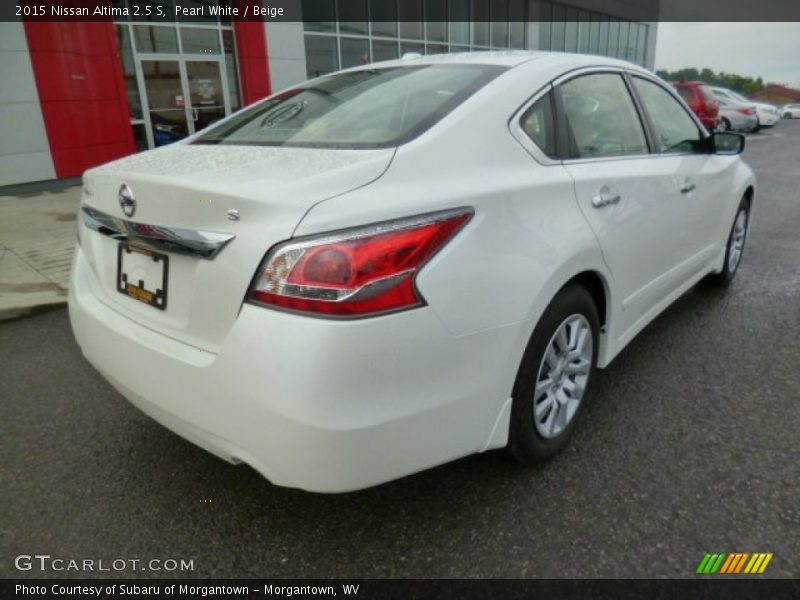 Pearl White / Beige 2015 Nissan Altima 2.5 S