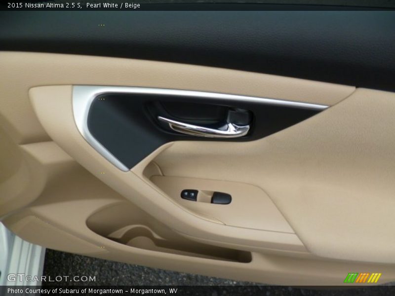 Pearl White / Beige 2015 Nissan Altima 2.5 S