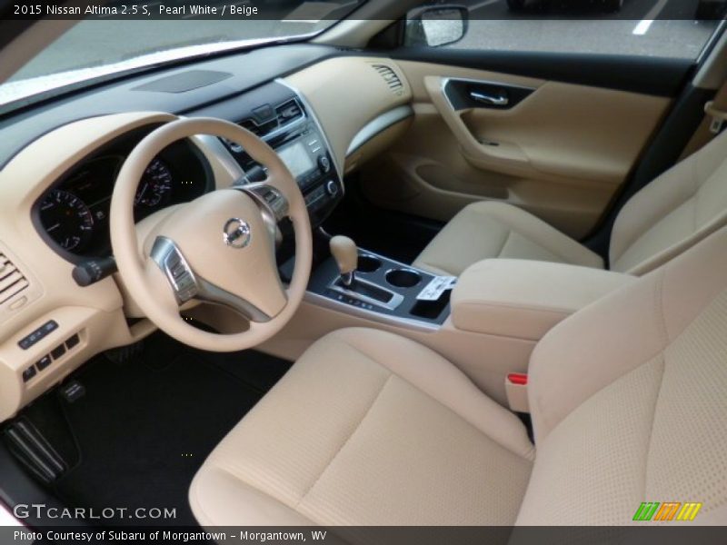 Beige Interior - 2015 Altima 2.5 S 