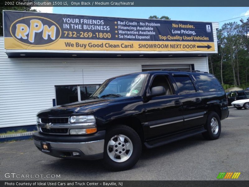 Onyx Black / Medium Gray/Neutral 2002 Chevrolet Suburban 1500 LS