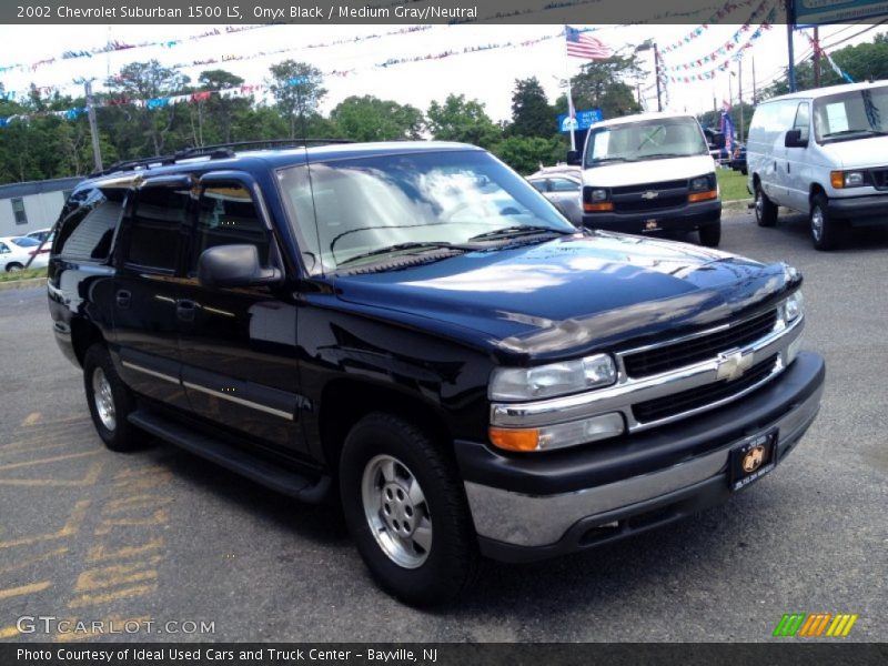 Onyx Black / Medium Gray/Neutral 2002 Chevrolet Suburban 1500 LS