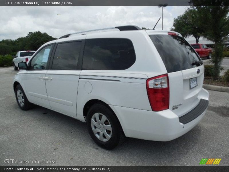 Clear White / Gray 2010 Kia Sedona LX