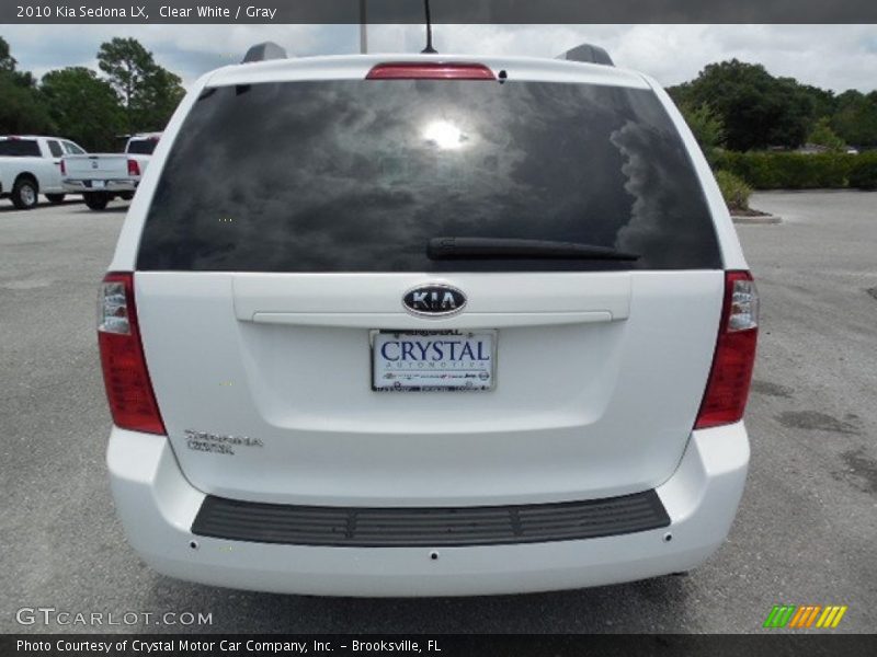 Clear White / Gray 2010 Kia Sedona LX