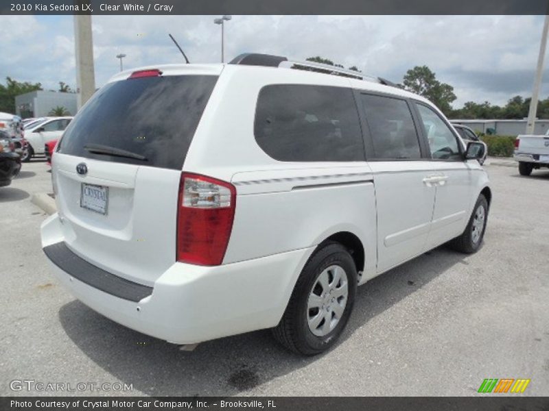 Clear White / Gray 2010 Kia Sedona LX