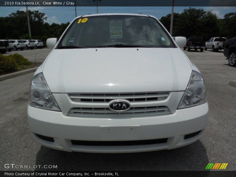 Clear White / Gray 2010 Kia Sedona LX