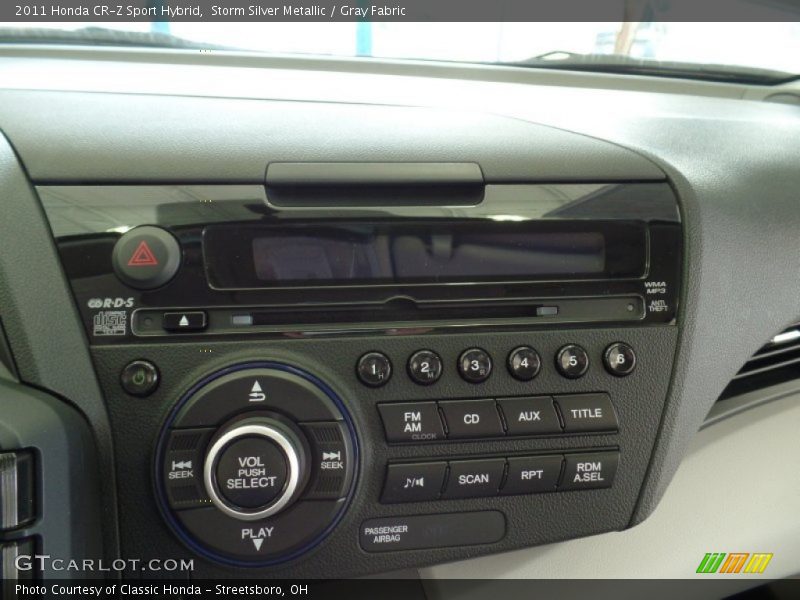 Storm Silver Metallic / Gray Fabric 2011 Honda CR-Z Sport Hybrid
