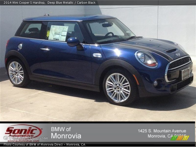 Deep Blue Metallic / Carbon Black 2014 Mini Cooper S Hardtop
