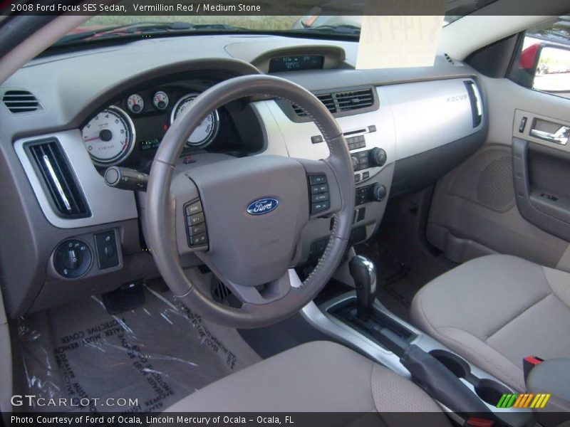 Vermillion Red / Medium Stone 2008 Ford Focus SES Sedan