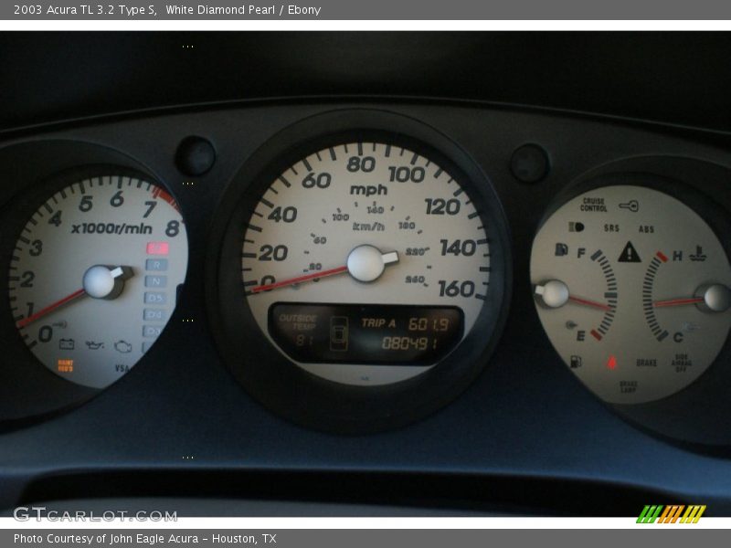 White Diamond Pearl / Ebony 2003 Acura TL 3.2 Type S