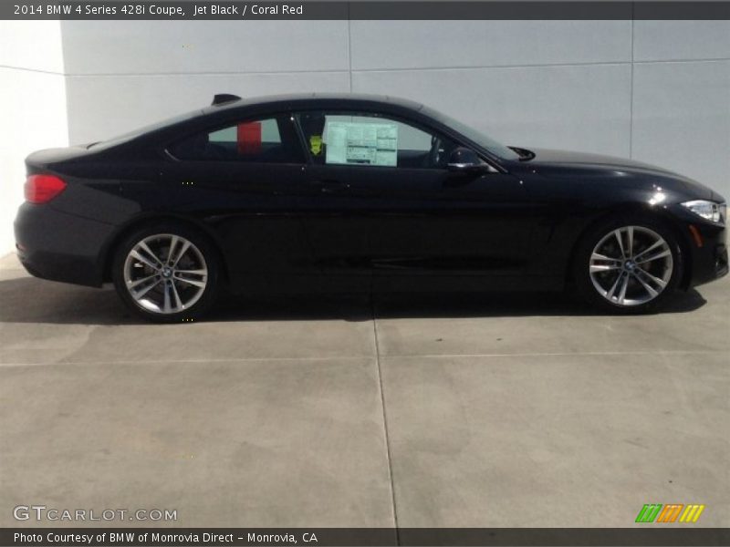 Jet Black / Coral Red 2014 BMW 4 Series 428i Coupe