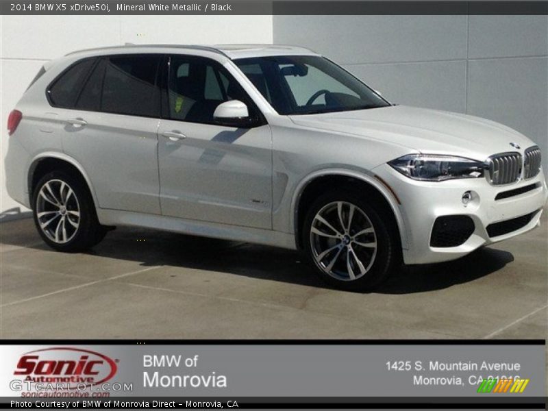 Mineral White Metallic / Black 2014 BMW X5 xDrive50i