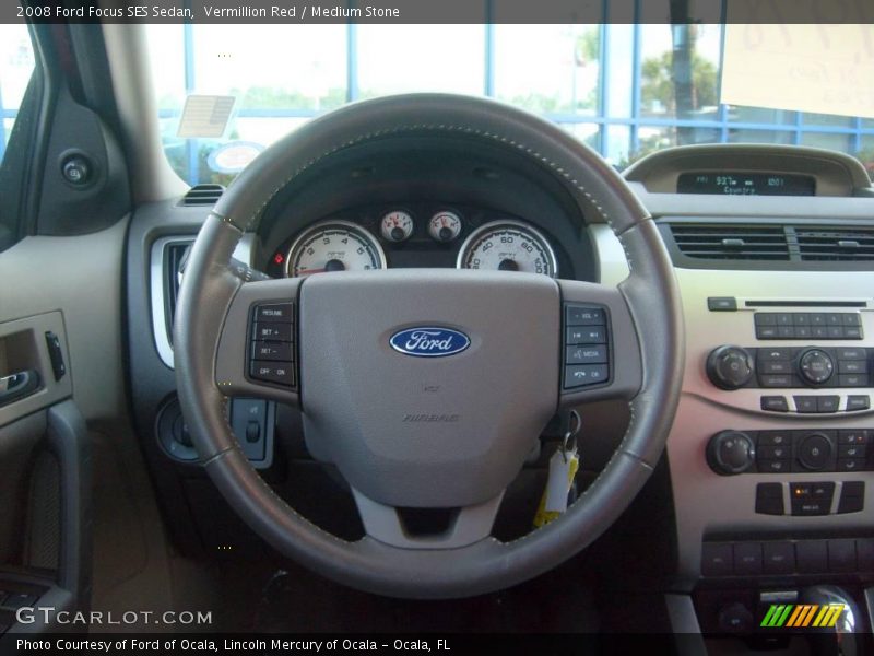 Vermillion Red / Medium Stone 2008 Ford Focus SES Sedan