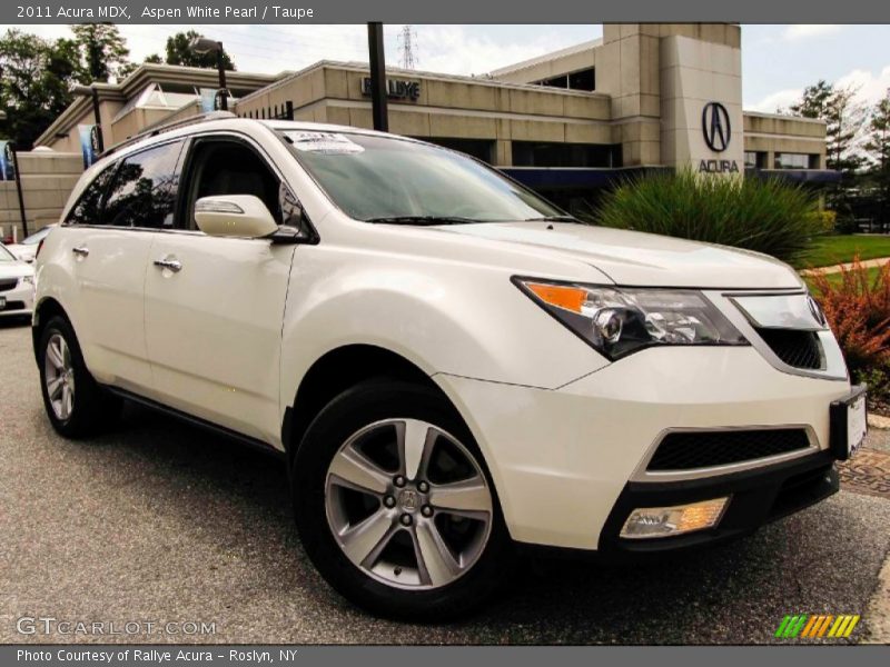 Aspen White Pearl / Taupe 2011 Acura MDX