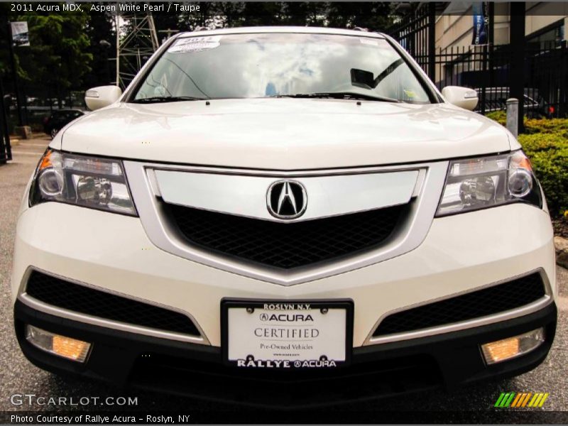Aspen White Pearl / Taupe 2011 Acura MDX