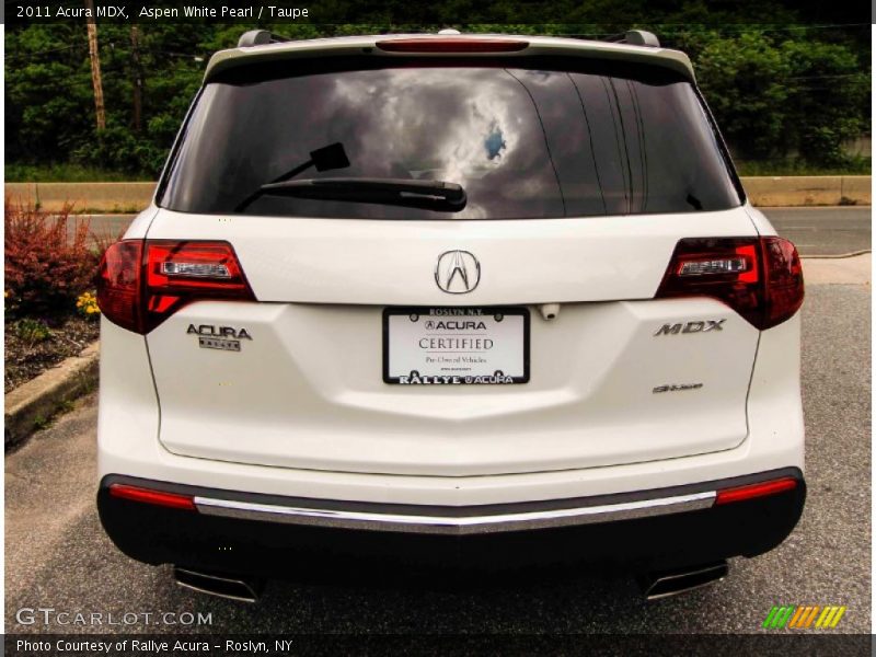 Aspen White Pearl / Taupe 2011 Acura MDX