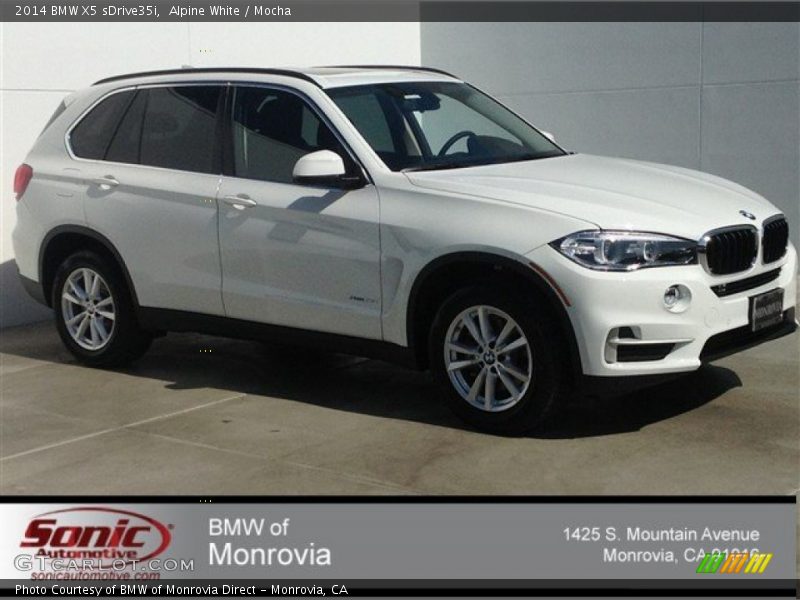 Alpine White / Mocha 2014 BMW X5 sDrive35i