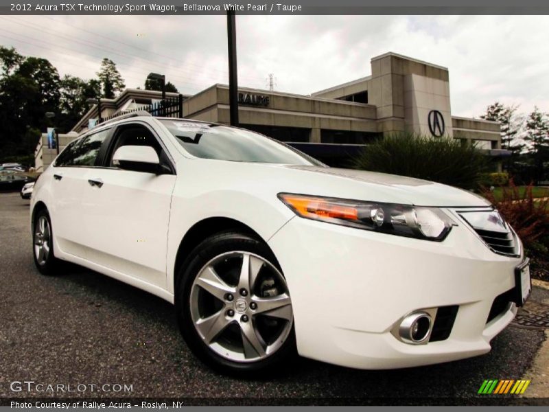Bellanova White Pearl / Taupe 2012 Acura TSX Technology Sport Wagon