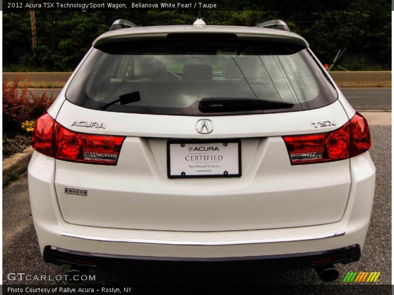 Bellanova White Pearl / Taupe 2012 Acura TSX Technology Sport Wagon