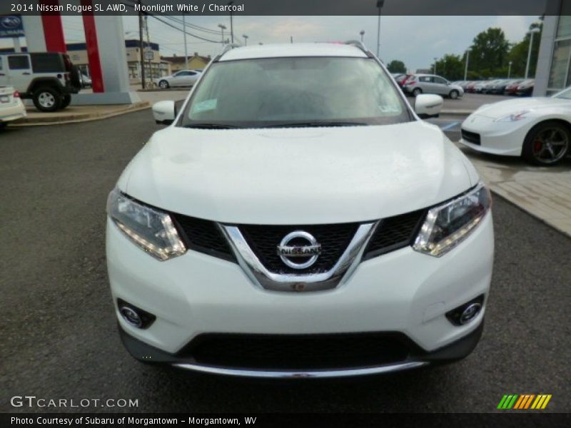 Moonlight White / Charcoal 2014 Nissan Rogue SL AWD