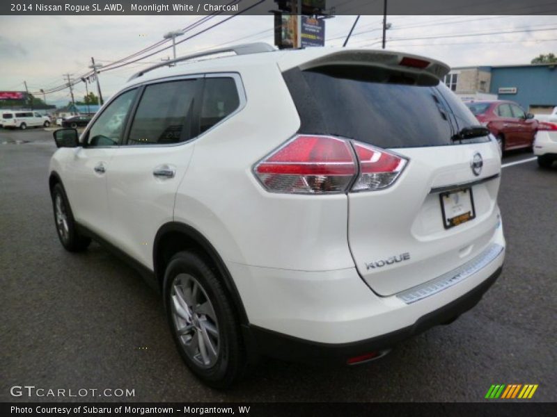Moonlight White / Charcoal 2014 Nissan Rogue SL AWD