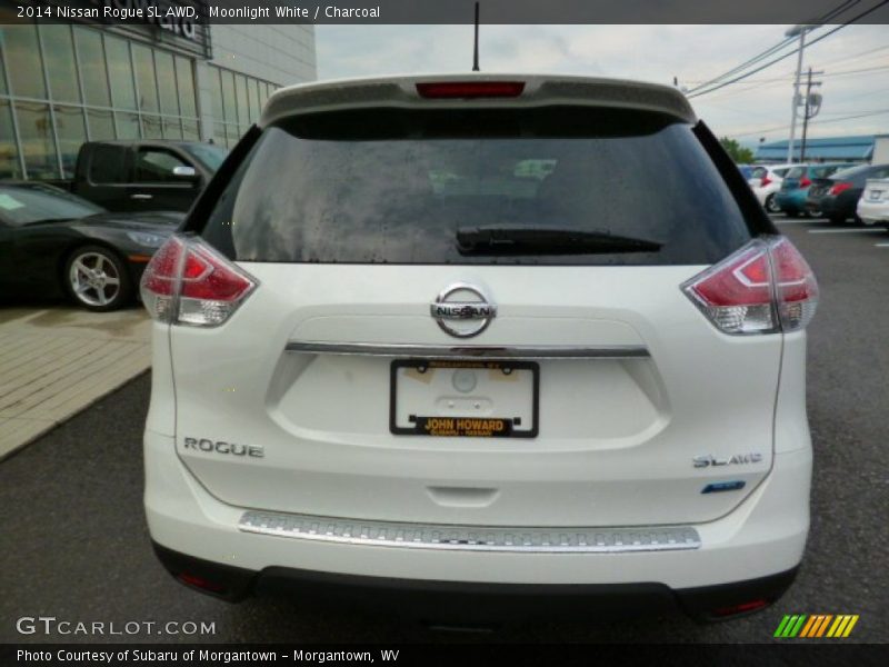 Moonlight White / Charcoal 2014 Nissan Rogue SL AWD