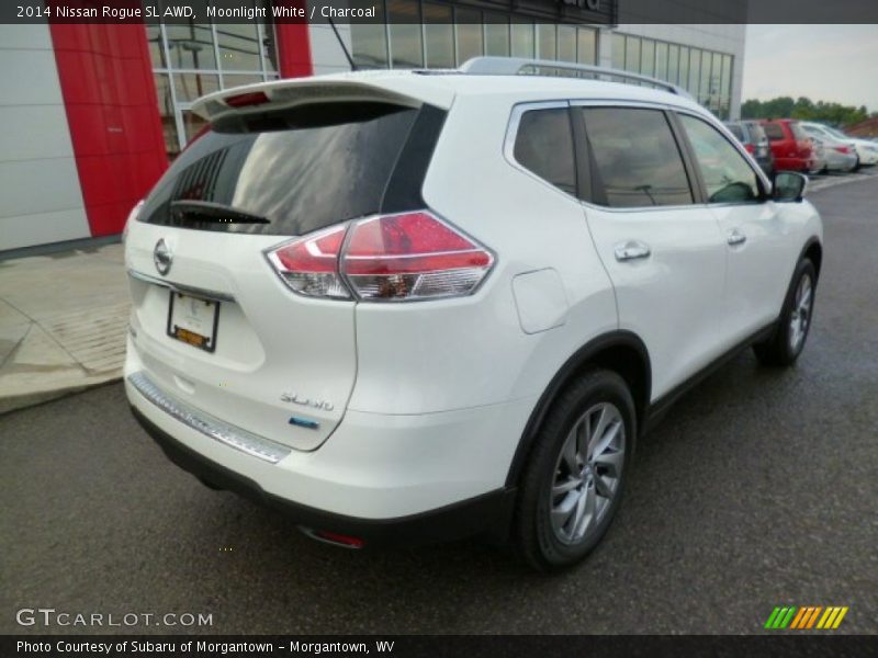 Moonlight White / Charcoal 2014 Nissan Rogue SL AWD