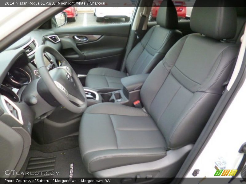 Moonlight White / Charcoal 2014 Nissan Rogue SL AWD