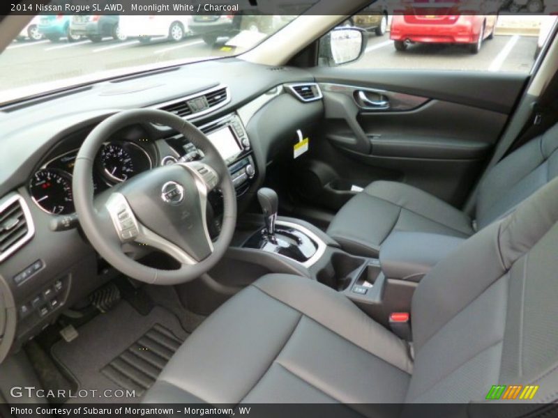 Moonlight White / Charcoal 2014 Nissan Rogue SL AWD