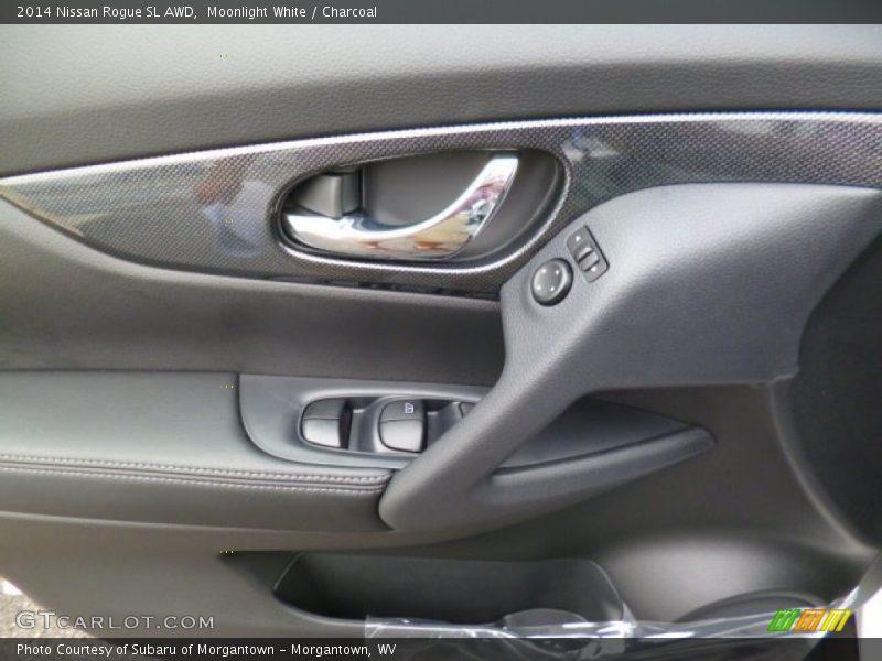 Moonlight White / Charcoal 2014 Nissan Rogue SL AWD