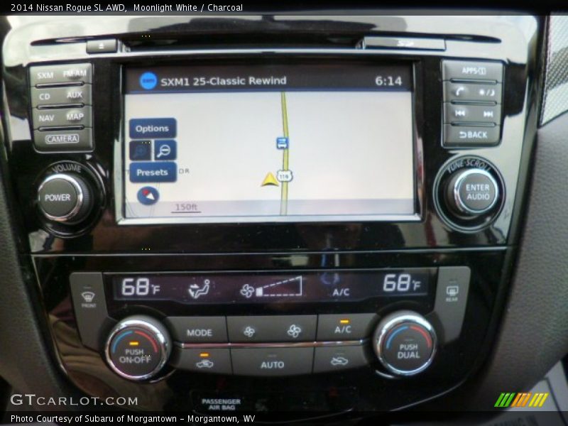 Moonlight White / Charcoal 2014 Nissan Rogue SL AWD