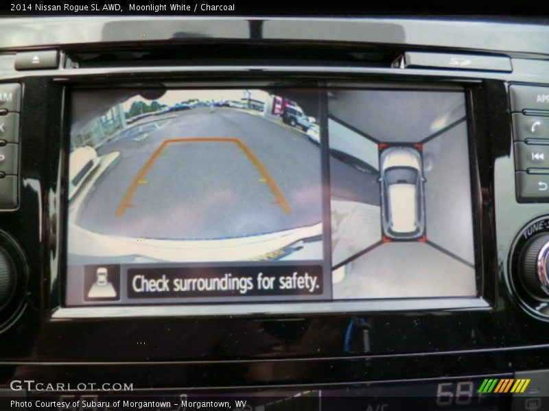 Moonlight White / Charcoal 2014 Nissan Rogue SL AWD