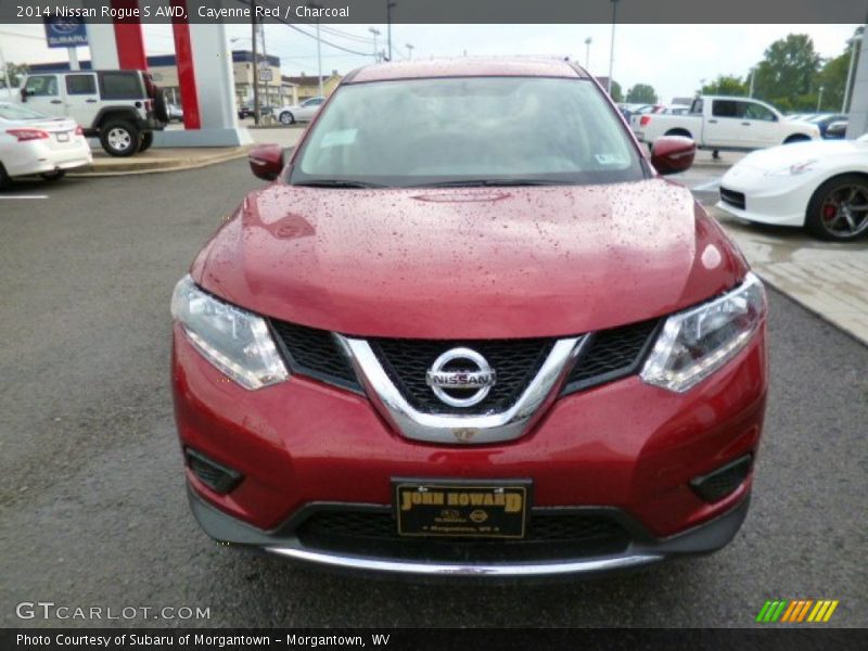 Cayenne Red / Charcoal 2014 Nissan Rogue S AWD